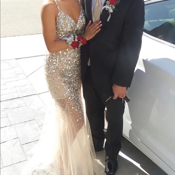 Sequins Rhinestone Prom Dress - Picture 2 of 6